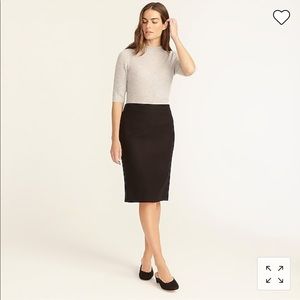 J.Crew No 2 Wool Pencil Skirt Black